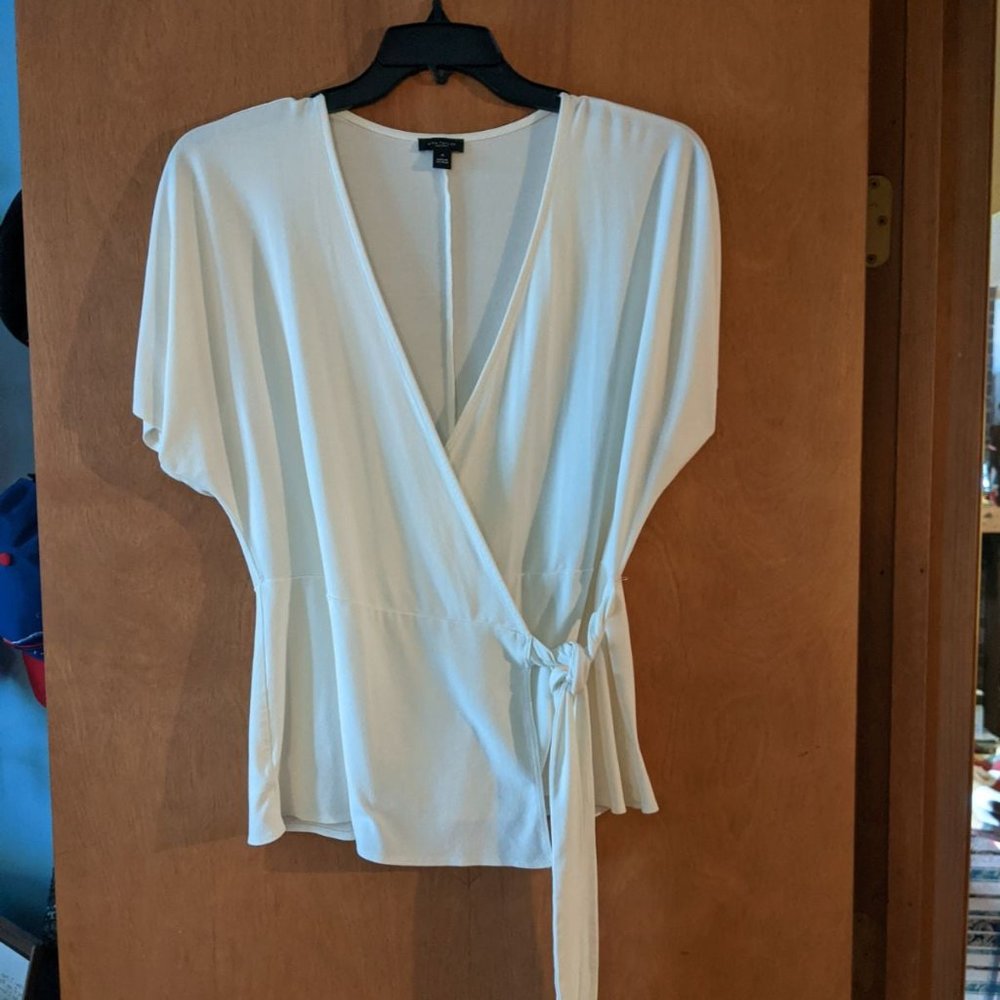 Ann Taylor Factory Wrap Blouse